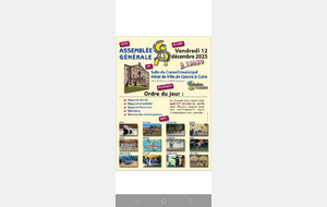 ASSEMBLEE GENERALE DE ASC 12/12/2025 A 18H30