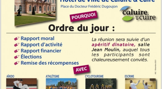 ASSEMBLEE GENERALE DE ASC 12/12/2025 A 18H30